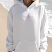 pink palm puff Classic Hoodie in Pink Opal