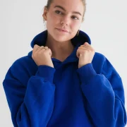 Pink Palm Puff Hawaii Hibiscus Hoodie in Oceanic