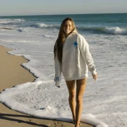 Pink Palm Puff To Live For the Hope of it All Hoodie Heather